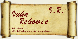 Vuka Reković vizit kartica